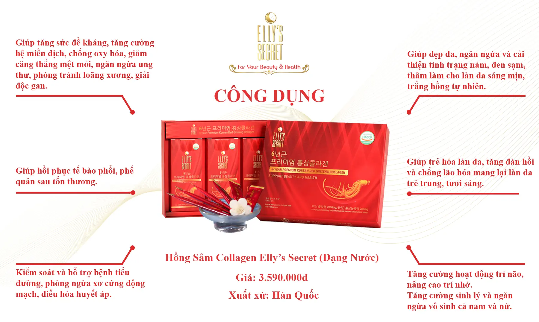 Công Dụng Của Hồng Sâm Collagen Cao Cấp Hàn Quốc - 1Mall.vn