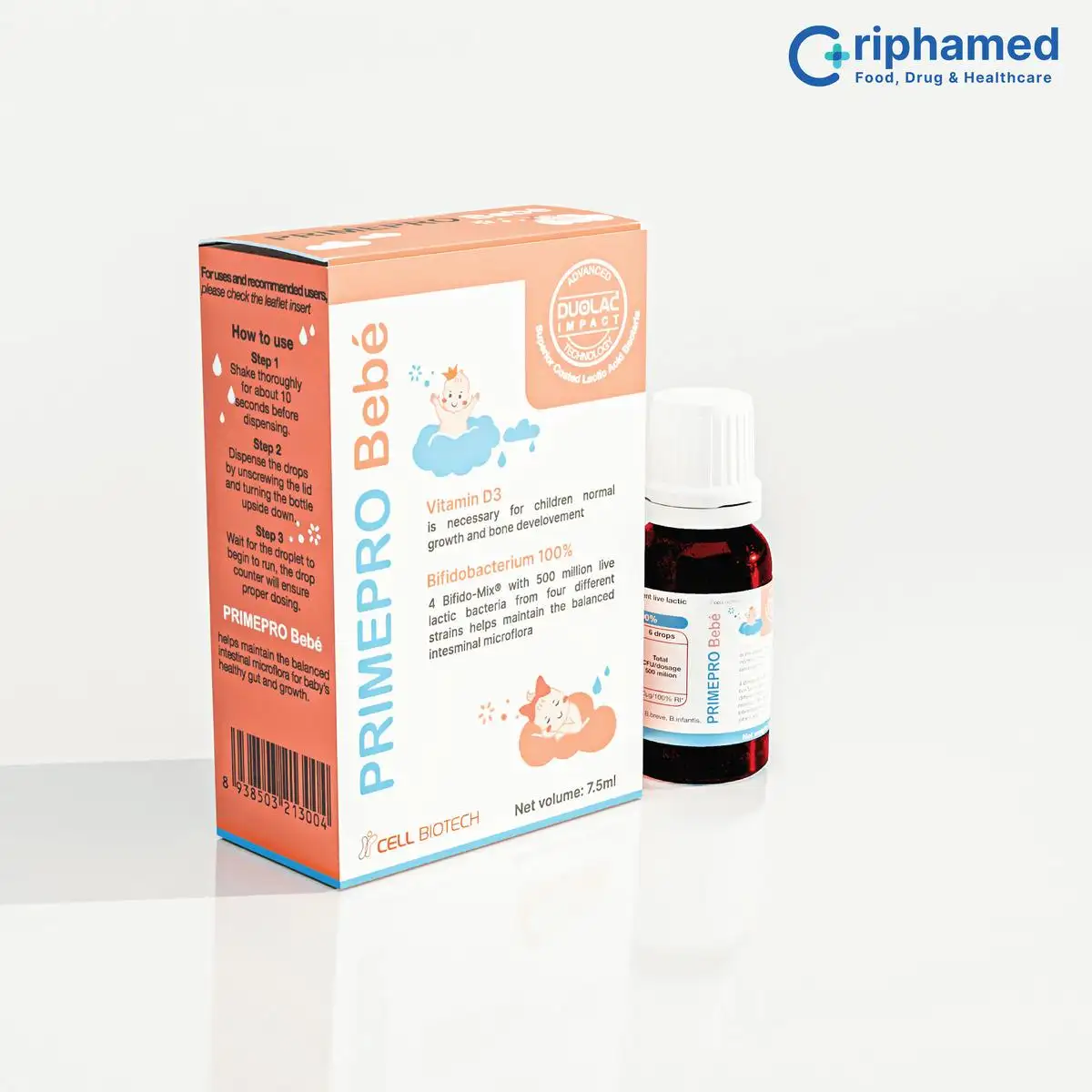 Primepro Bebé - Bổ Sung Men Vi Sinh Bao Kép Và Vitamin D3 Cho Trẻ Sơ Sinh - 1Mall.vn