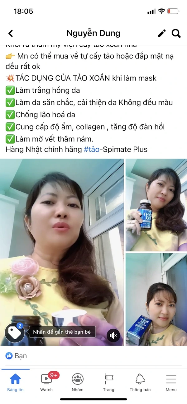 Review Spirulina Spimate Plus Tảo Nhật Bản - 1Mall.vn