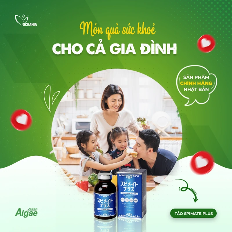 Tảo Spimate Plus Chính Hãng- Món Quà Sức Khỏe Cho Cả Gia đình - 1Mall.vn