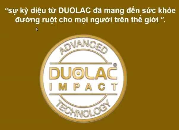 Ảnh Logo Chứng Nhận Sản Phẩm được Sản Xuất Theo Công Nghệ Duolac độc Quyền Thế Giới