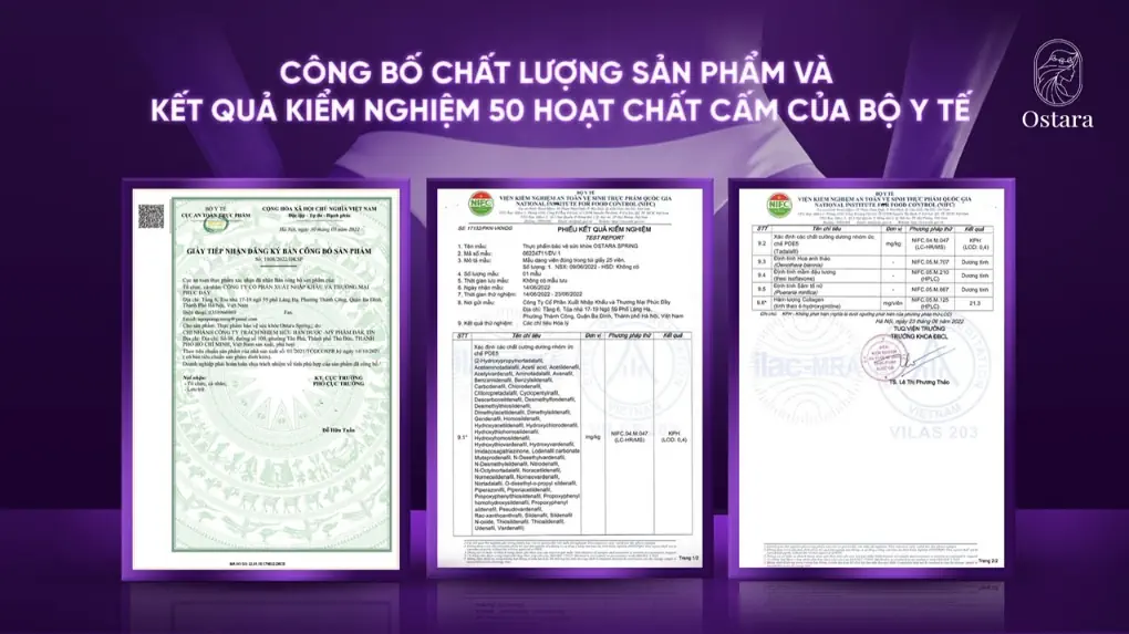 Giấy Tờ Chứng Nhận Viên Uống Nội Tiết Ostara Spring