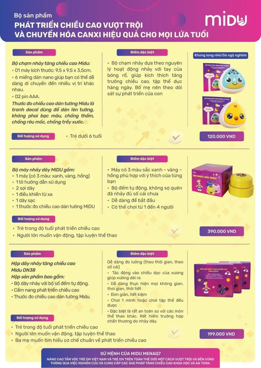 Dụng Cụ Hỗ Trợ Phát Triển Chiều Cao Cho Trẻ Em - Midu - 1Mall.vn
