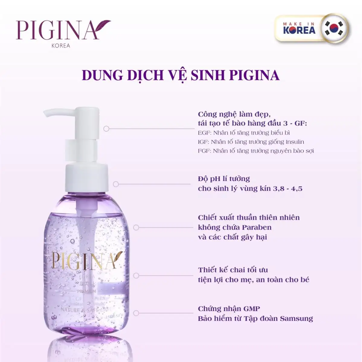 Ưu điểm đặc Biệt Của Dung Dịch Vệ Sinh Phụ Nữ Pigina - 1Mall.vn