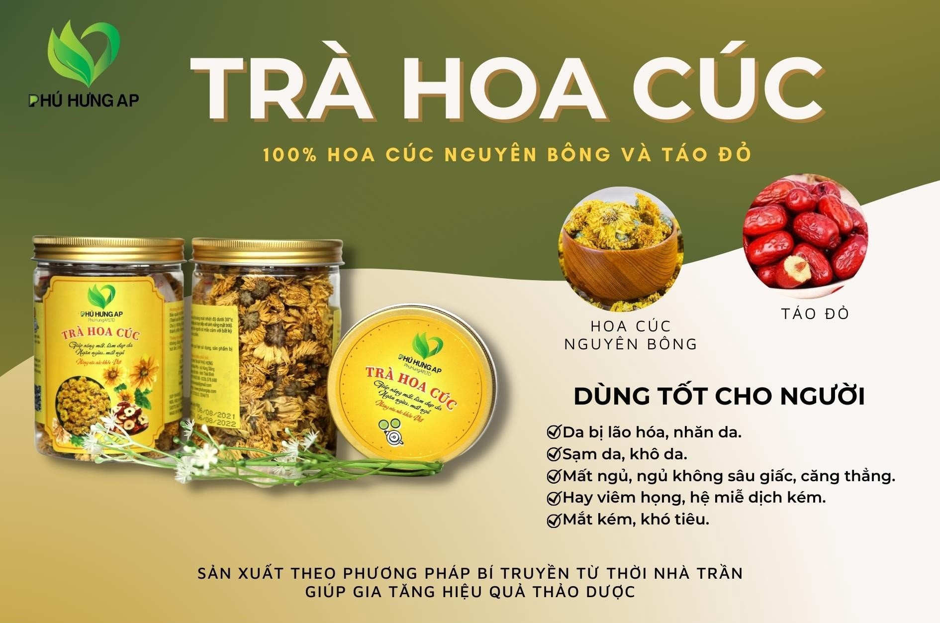 Trà hoa cúc táo đỏ (Phú Hưng AP) - 1Mall.vn