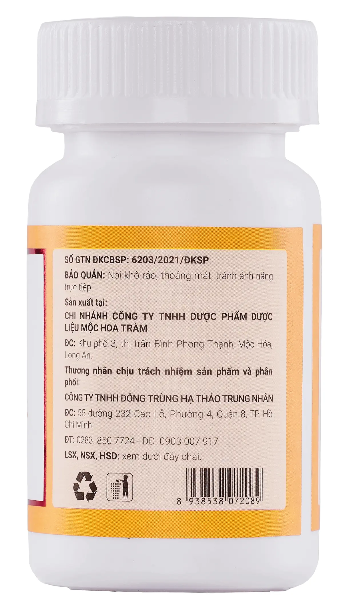 Thông tin nấm Đông trùng hạ thảo X3 Trung Nhân - 1Mall.vn