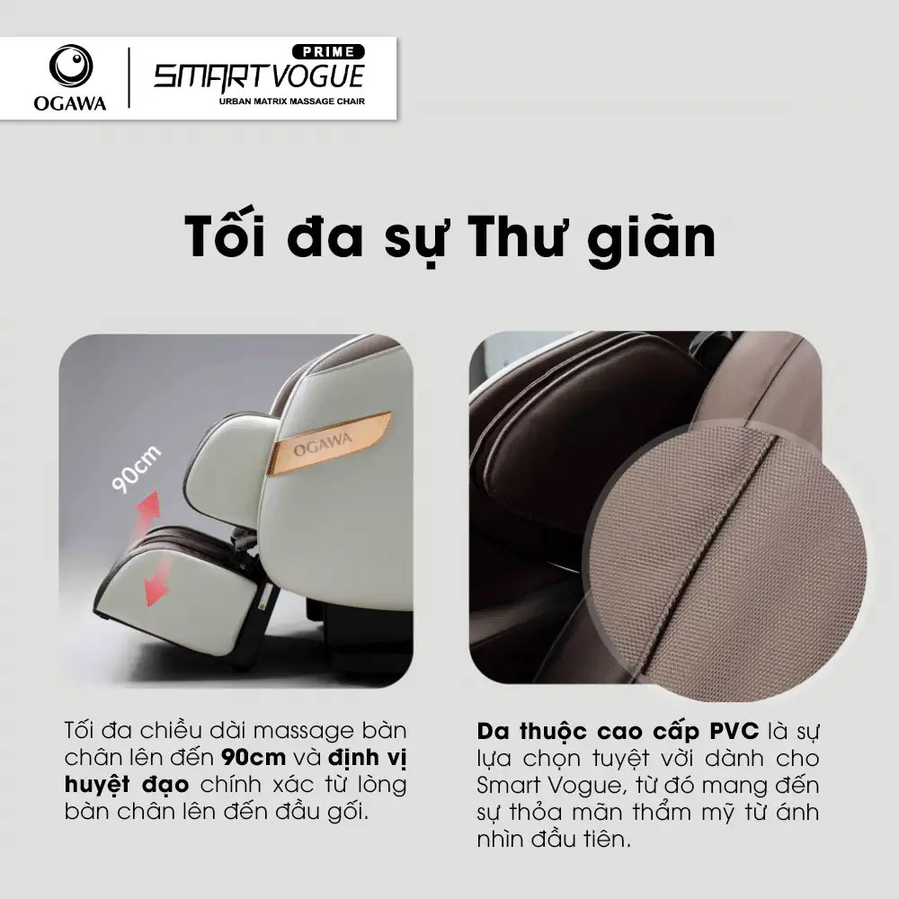 Ghế massage Smart Vogue Prime (OG-5569) Ogawa Malaysia - tối đa sự thư giãn - 1Mall.vn