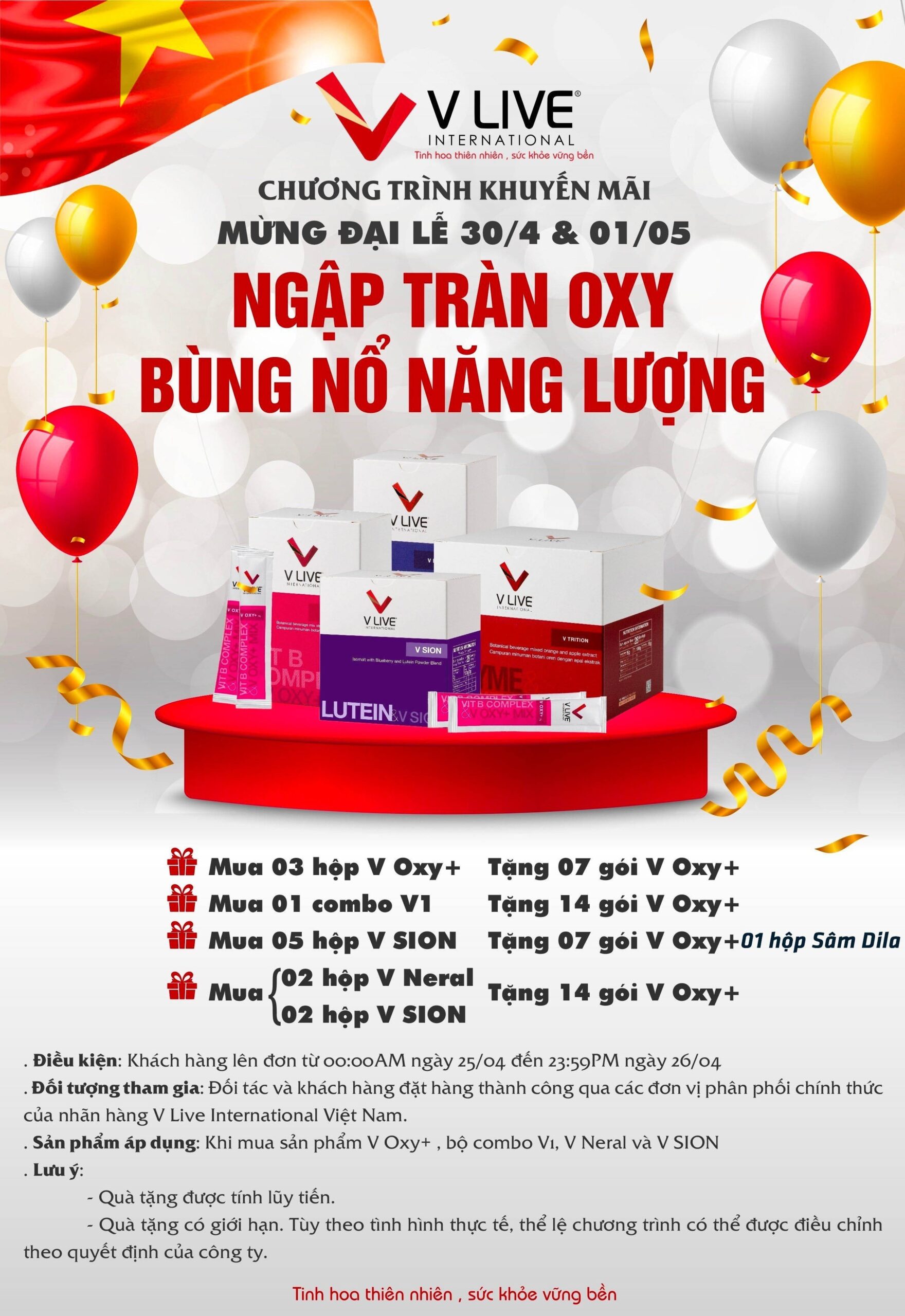 Khuyến mãi Vlive chính hãng giá rẻ chào mừng 30.4-1.5 - 1Mall.vn