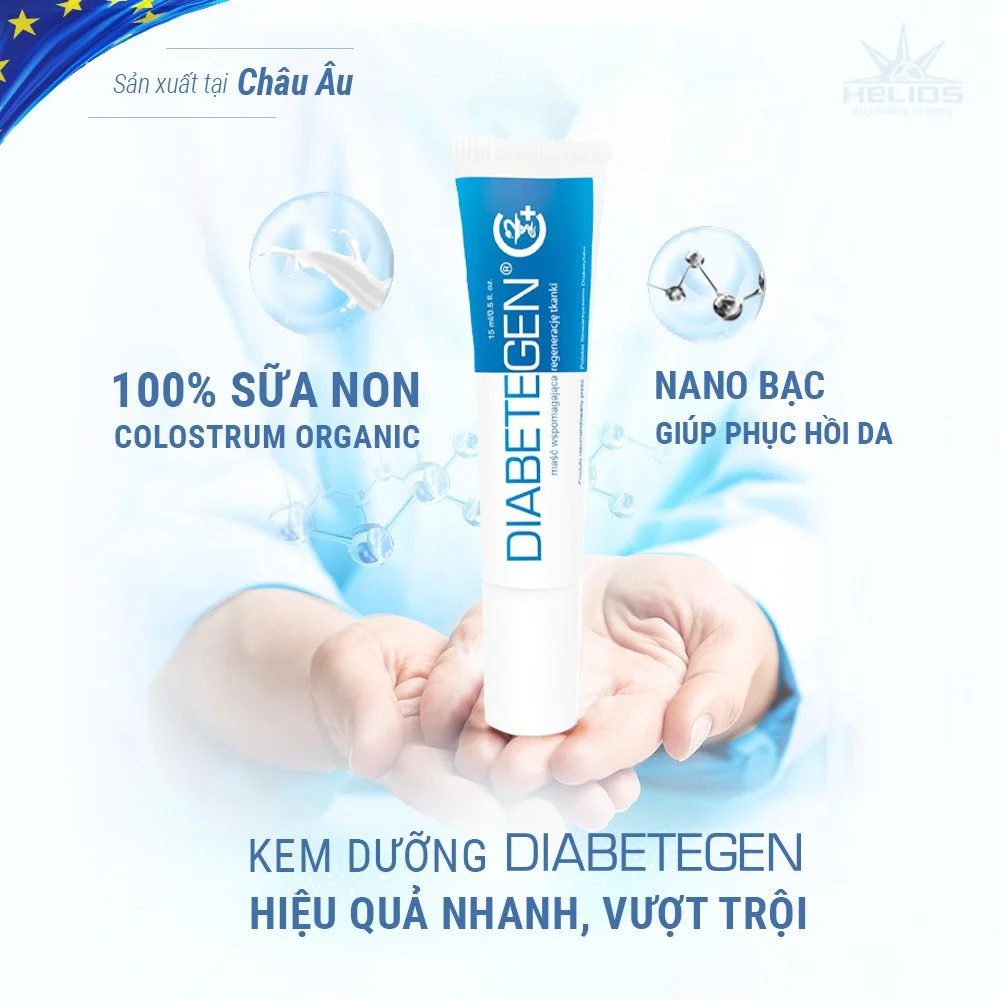 Kem dưỡng phục hồi da Diabetegen chính hãng giá rẻ - kết hợp giữa sữa non và nano bạc - 1Mall.vn