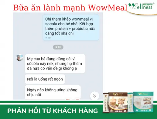 Khách hàng review Bữa ăn lành mạnh WOW MEAL và WOW MEAL F1 CHOCOLATE - 1Mall.vn