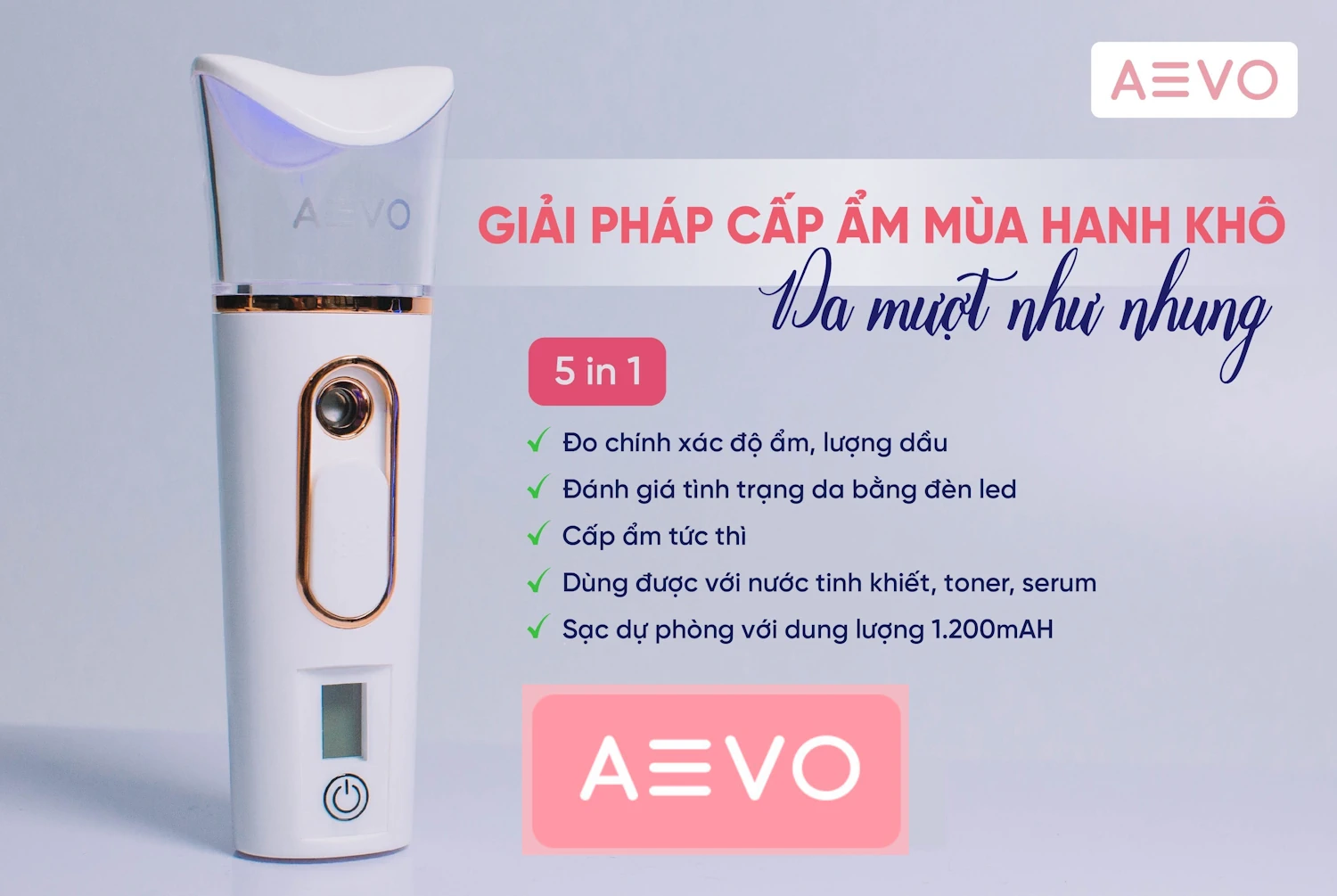 Máy cấp ẩm Aevo Nano Sprayer - Giải pháp cấp ẩm mùa hanh khô