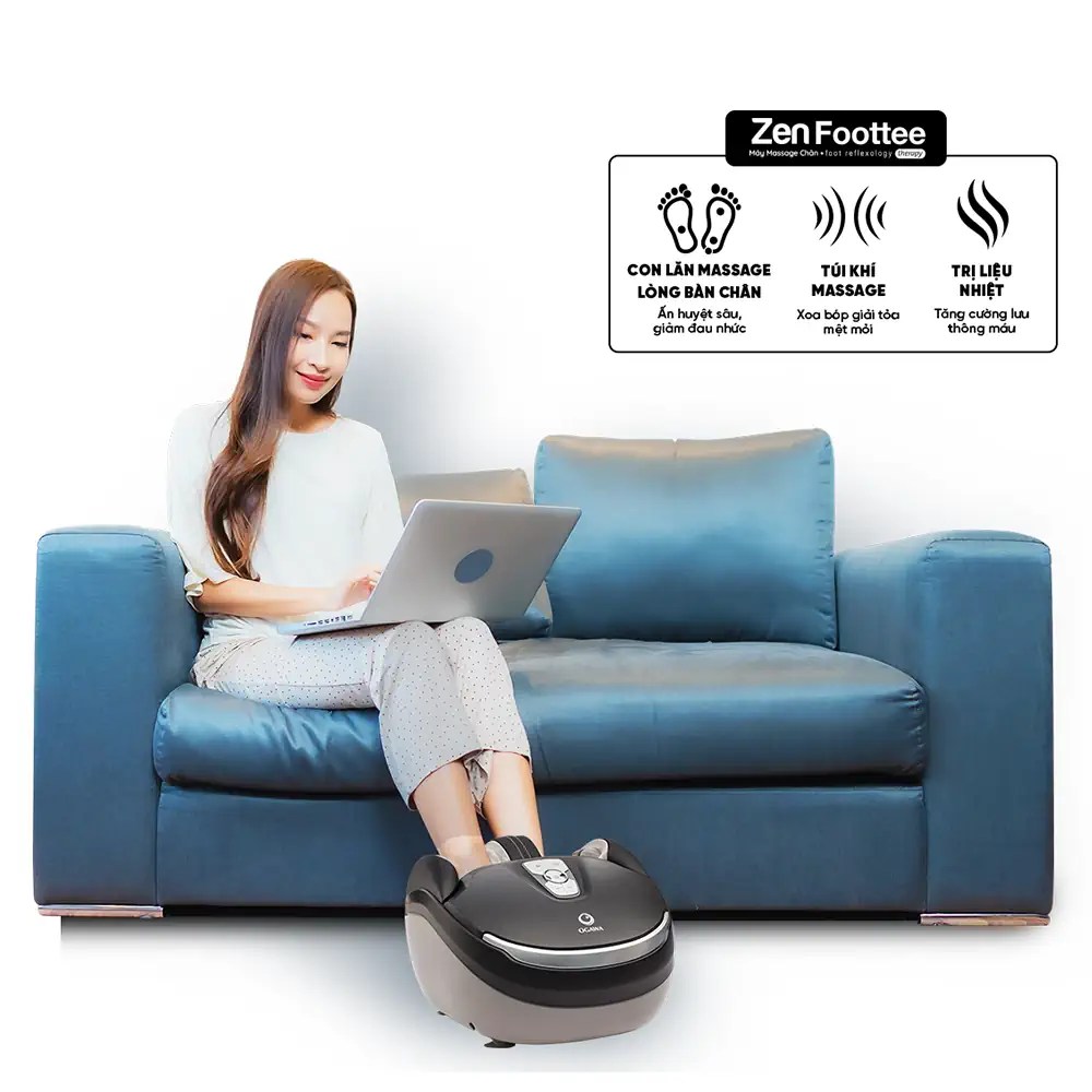 Ogawa – Zen Foottee (OF-3005) - con lăn massage lòng bàn chân - túi khí massage - trị liệu nhiệt - 1Mall.vn