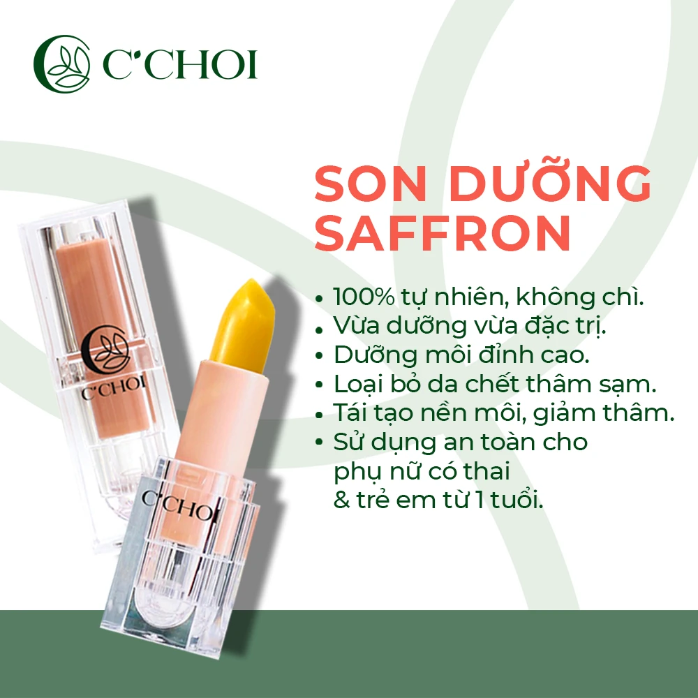 Ưu điểm Son Dưỡng Saffron C'choi – Son Dưỡng Môi Nghệ Tây - Punar - 1Mall.vn