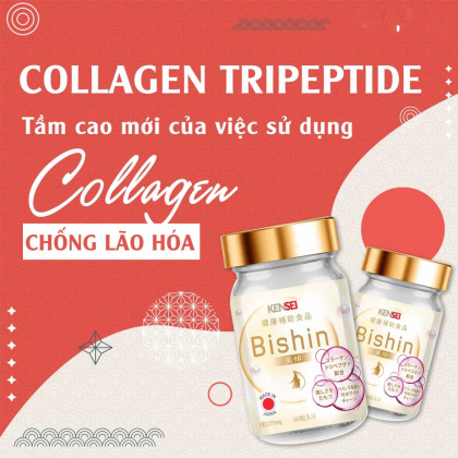 Viên uống dưỡng da Bishin Tripeptide Collagen chính hãng giá rẻ - Tầm cao mới của việc sử dụng Collagen chống lão hóa - Kensei Nhật Bản - 1Mall.vn