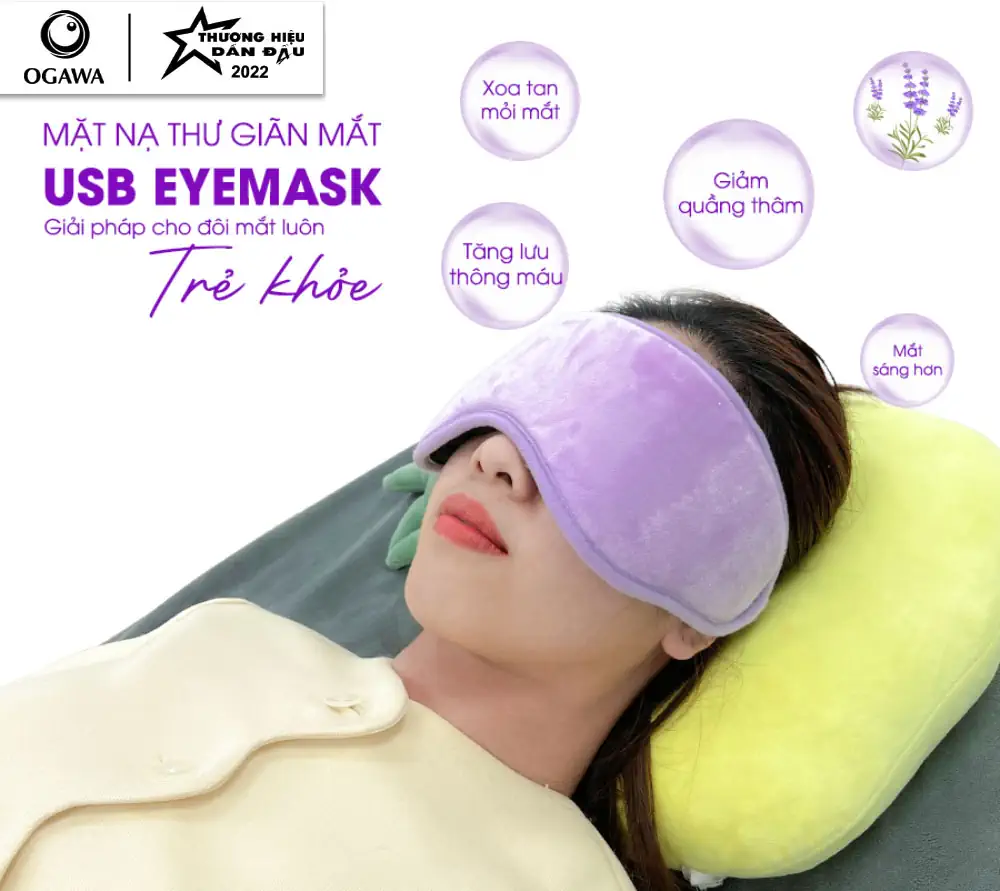 Máy Massage mắt USB Eye Mask With Lavender Aroma Ogawa - Giải pháp cho đôi mắt trẻ khỏe - 1Mall.vn