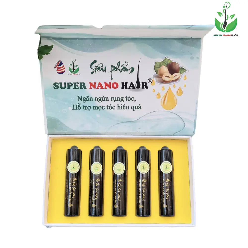 Tinh Dầu Mọc Tóc Super Nano Hair thành phần 100% thiên nhiên từ hạt mắc ca và vỏ bưởi