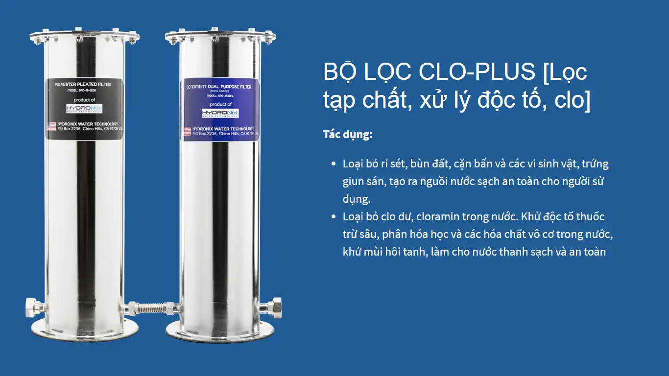 Chức Năng Bộ Lọc Clo-plus-us