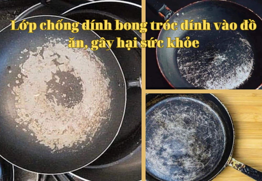 Lớp Chống Dính Không đạt Chất Lượng, Bong Tróc Dính Vào đồ ăn Gây Hại Sức Khỏe - 1Mall.vn