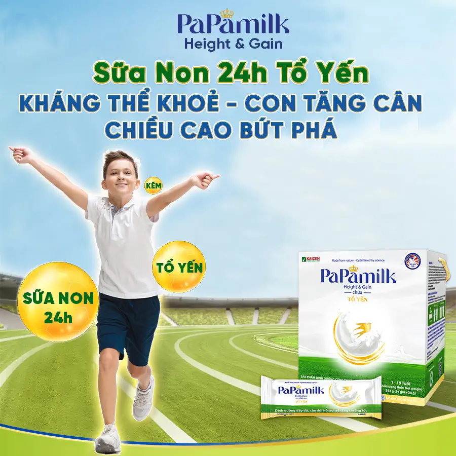 Papamilk Height And Gain Chứa Sữa Non 24h Và Tổ Yến Giúp Con Phát Triển Toàn Diện - 1Mall.vn
