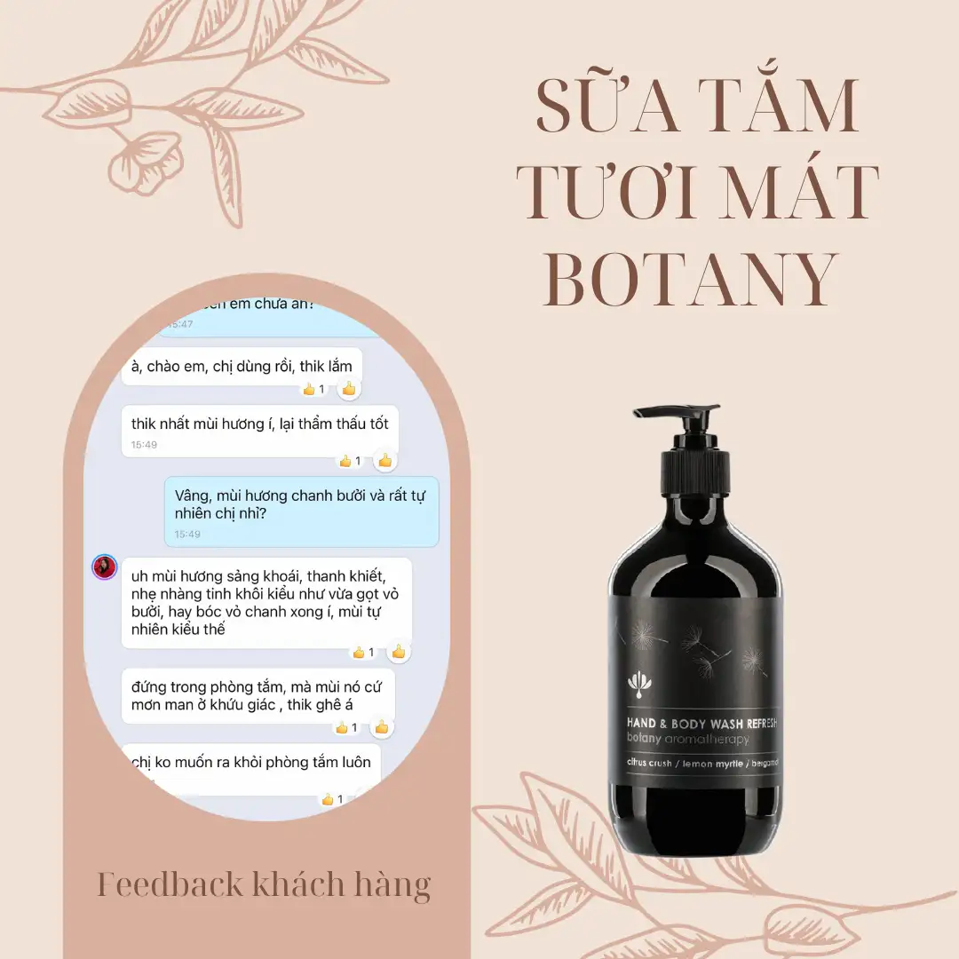 Review Sữa Tắm Tươi Mát Botany Hand & Body Wash Refresh - Droppii Mall
