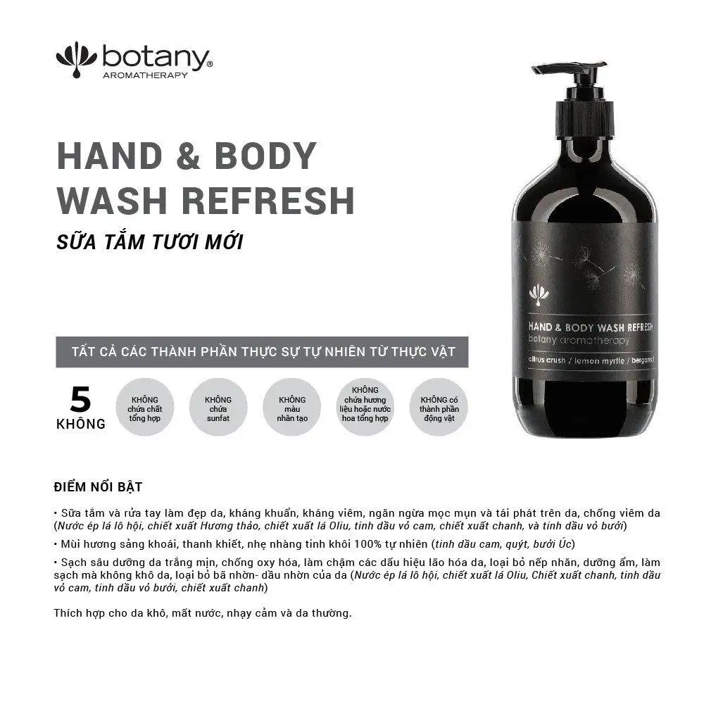 Sữa Tắm Tươi Mát Botany Hand & Body Wash Refresh - Droppii Mall