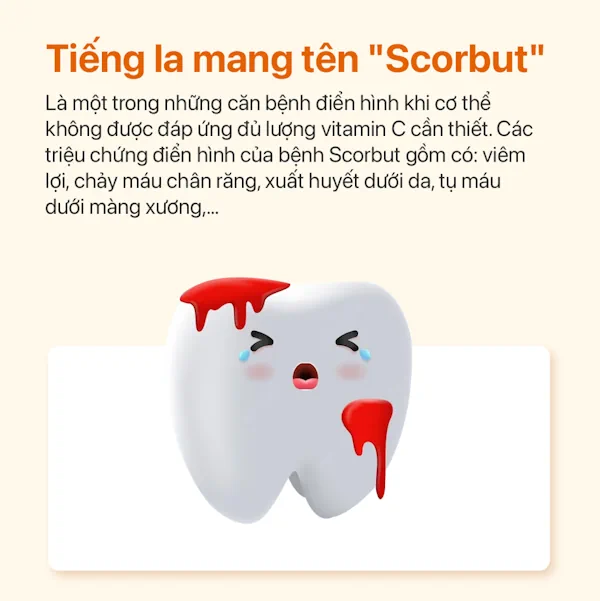 Thiếu Vitamin C Dễ Dẫn đến Bệnh Scorbut - Ester C