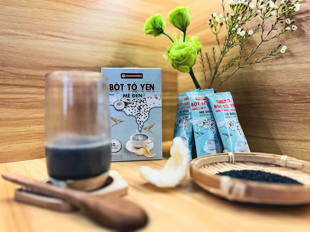 Ảnh Thực Tế Bột Tổ Yến Mè đen - Yến Sào Nha Trang - 1Mall.vn
