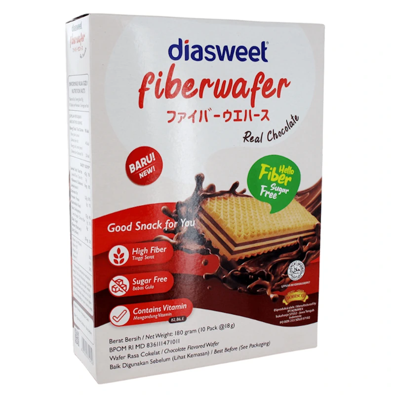 Bánh Xốp Diasweet Fiberwafer Vị Real Chocolate - An Vi - 1Mall.vn