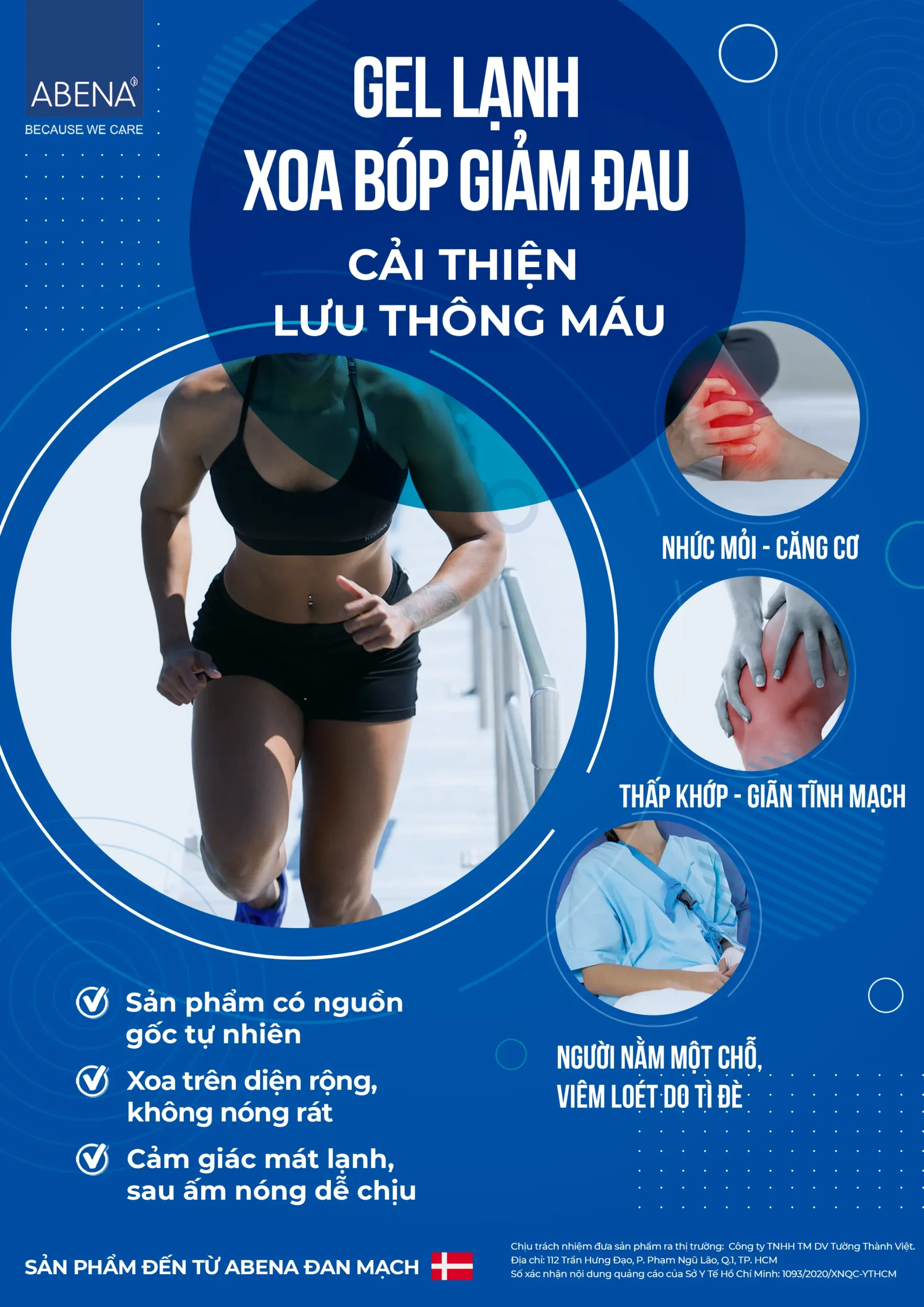 Gel Lạnh Xoa Bóp Giảm đau Abena Activ Gel 250ml - Cải Thiện Lưu Thông Máu - 1Mall.vn