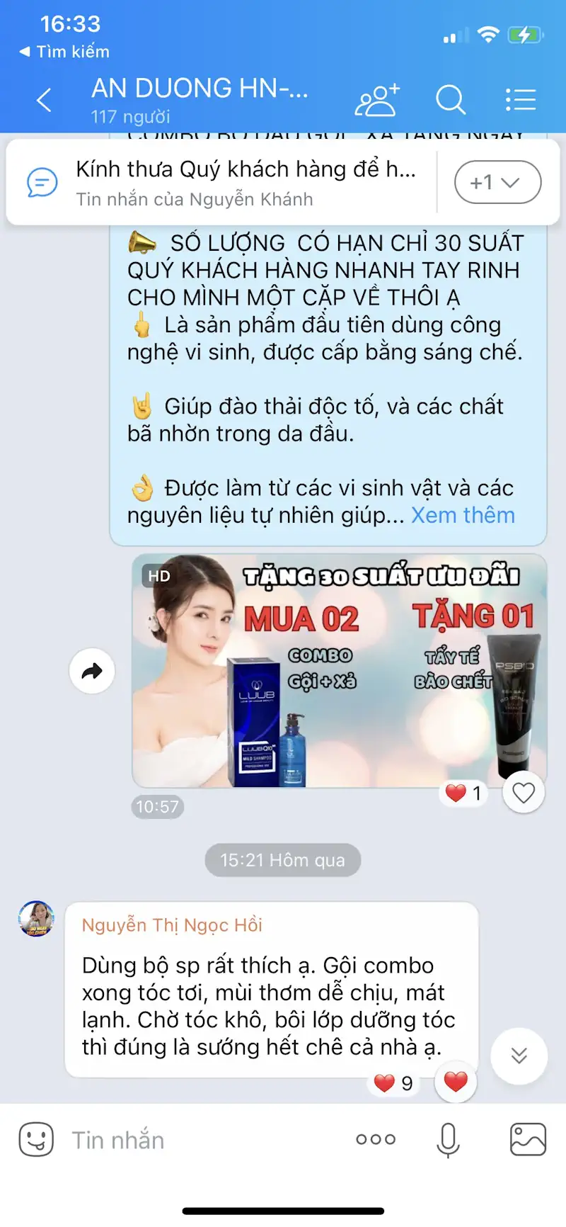 Gội Combo Luub Q10 Xong Là Tóc Tơi, Thơm Dễ Chịu, Mát Lạnh - 1Mall.vn