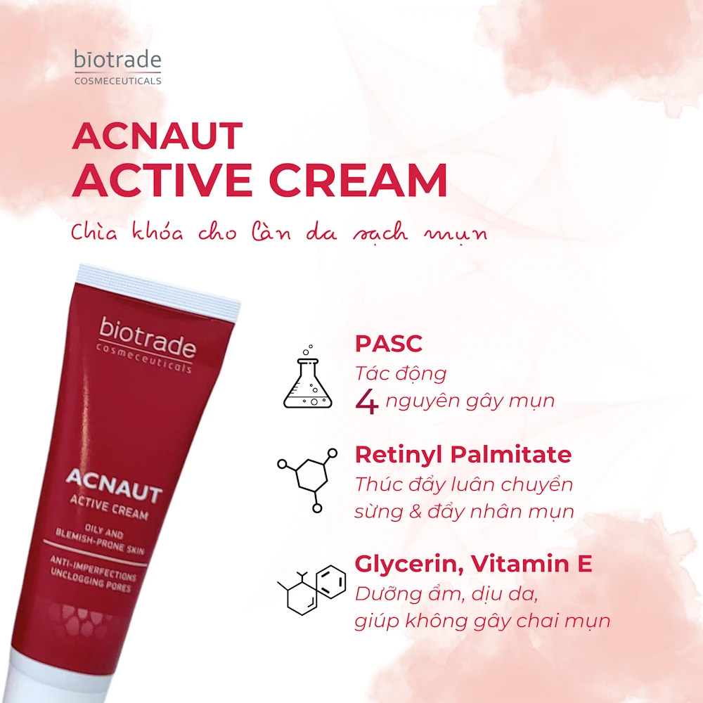 Kem Chấm Mụn Biotrade Acnaut Active Cream - Chìa Khoá Cho Làn Da Sạch Mụn - 1Mall.vn