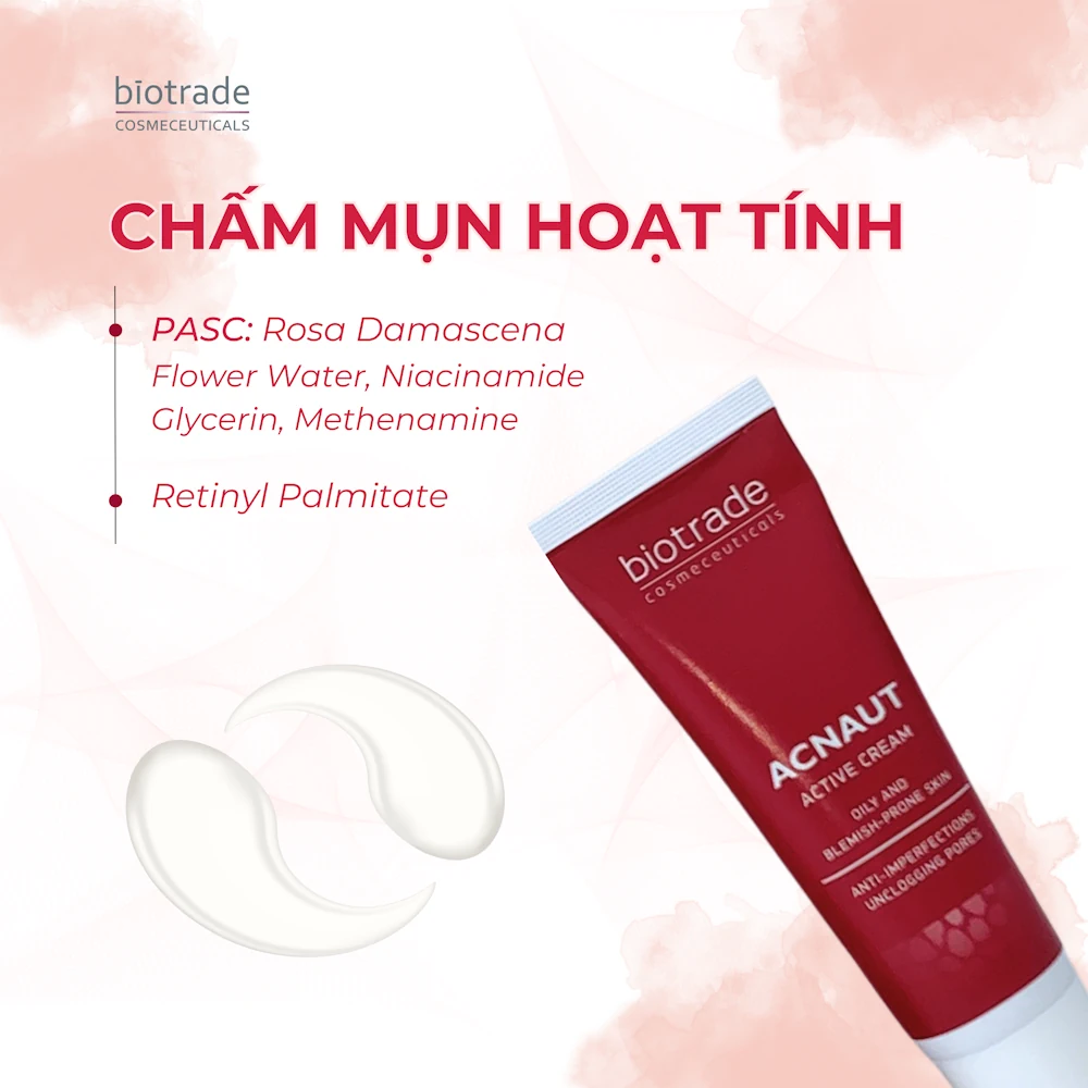 Kem Chấm Mụn Hoạt Tính Biotrade Acnaut Active Cream Chứa Phức Hợp Pasc - 1Mall.vn