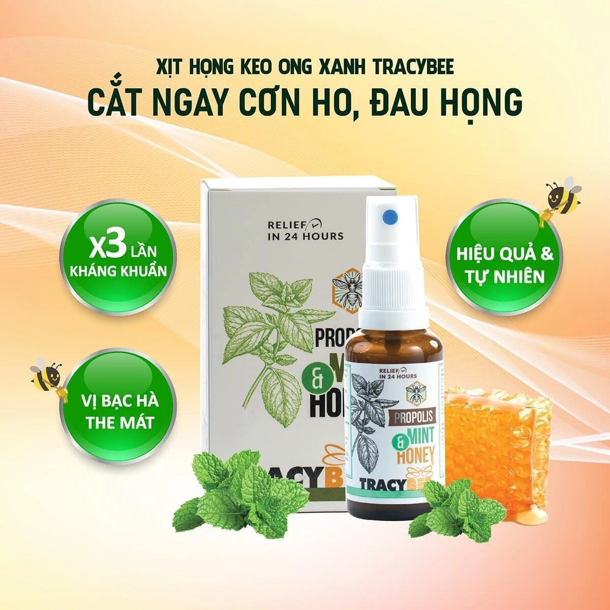 Keo Ong Xịt Tracybee Bạc Hà - Propolis Tracybee Mint & Honey - 1Mall.vn
