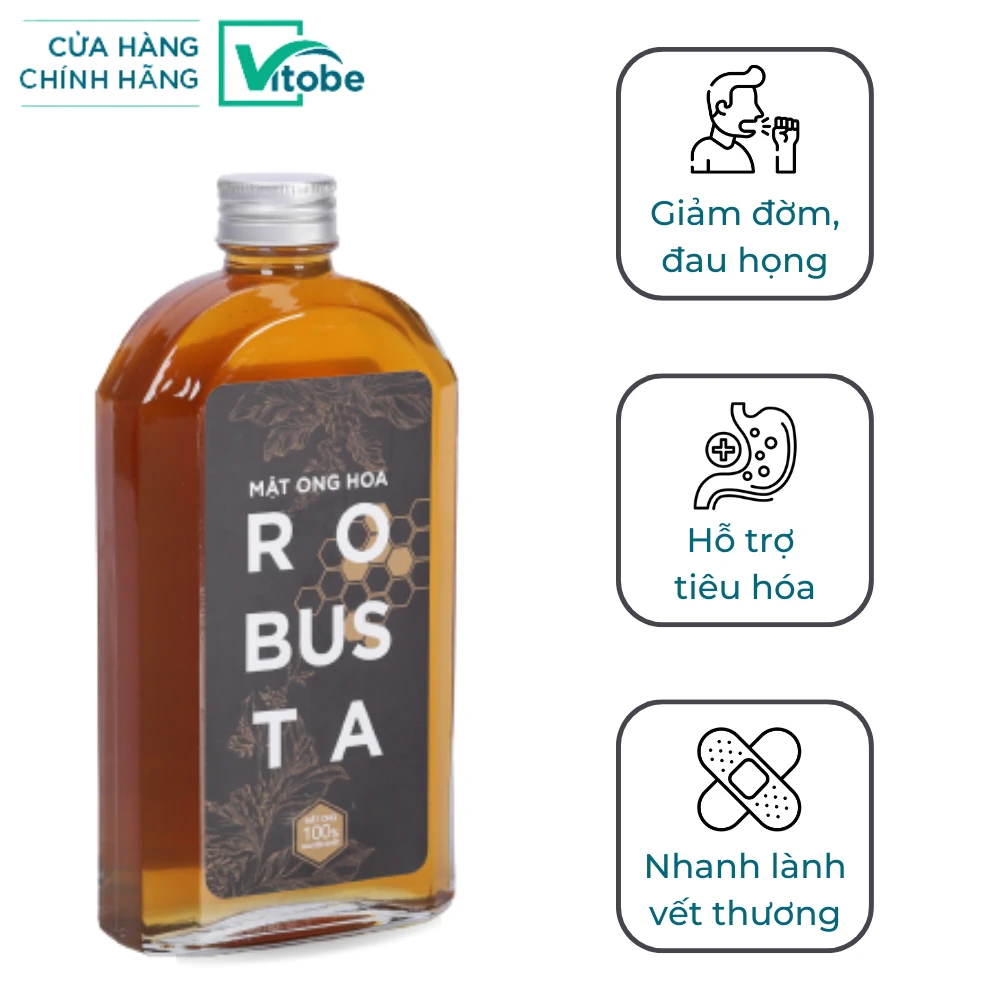 Mật Ong Hoa Robusta 100% - Vitobe - Vico - 1Mall.vn