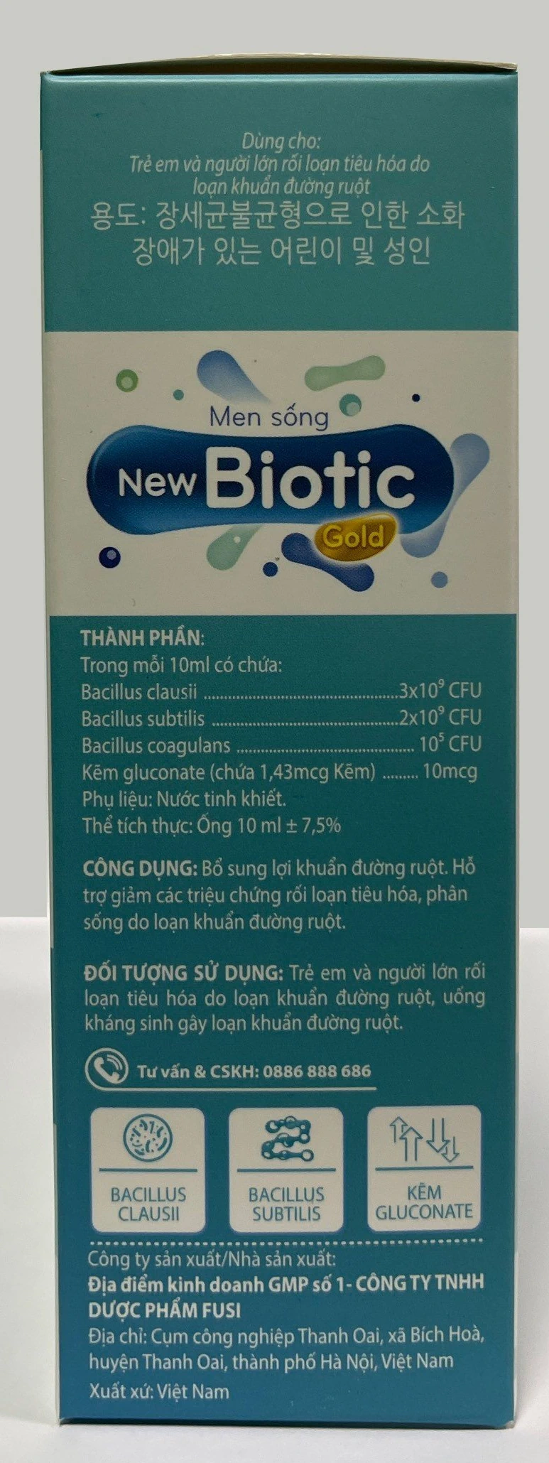 Thành Phần Và Công Dụng Men Sống New Biotic Gold - 1Mall.vn