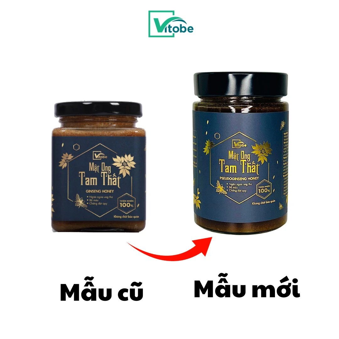 Thông Báo đổi Mẫu Mã Sản Phẩm Mật Ong Tam Thất Bắc Vitobe - 1Mall.vn