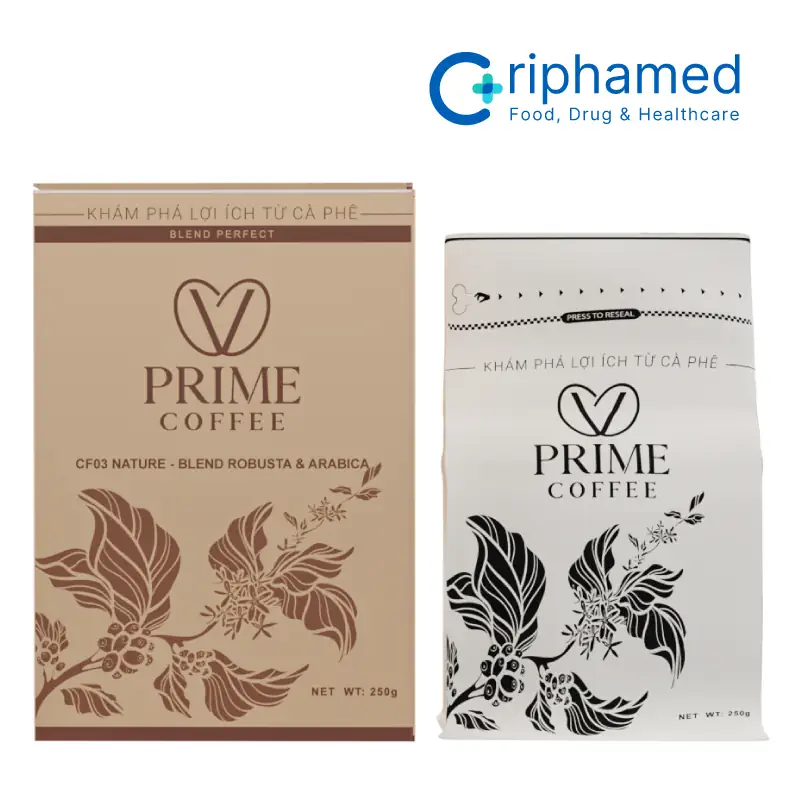 V-prime Coffee Cf03 Nature -cà Phê Xay Trộn Arabica Và Robusta - 1Mall.vn