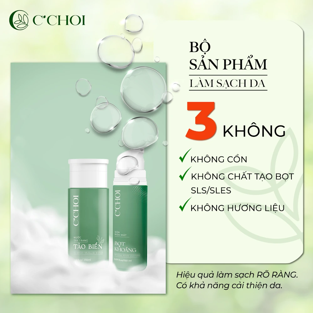 Bộ Sản Phẩm Làm Sạch Da C’choi 3 Không - Punar - 1Mall.vn