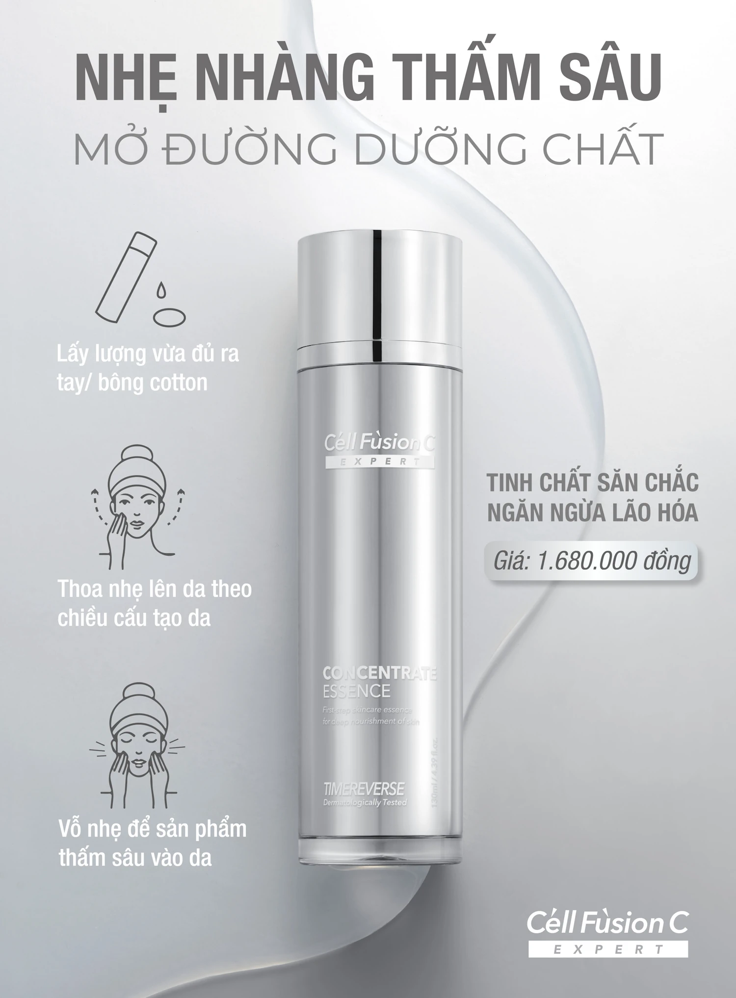 Cách Sử Dụng Tinh Chất Time Reverse Concentrate Essence Cell Fusion C Expert - 1Mall.vn