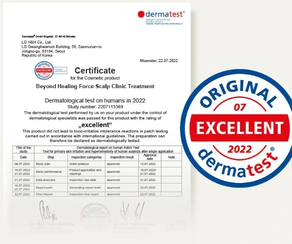 Certificate For The Cosmetic Product Beyond Healing Force Scalp Clinic Treatment - 1Mall.vn