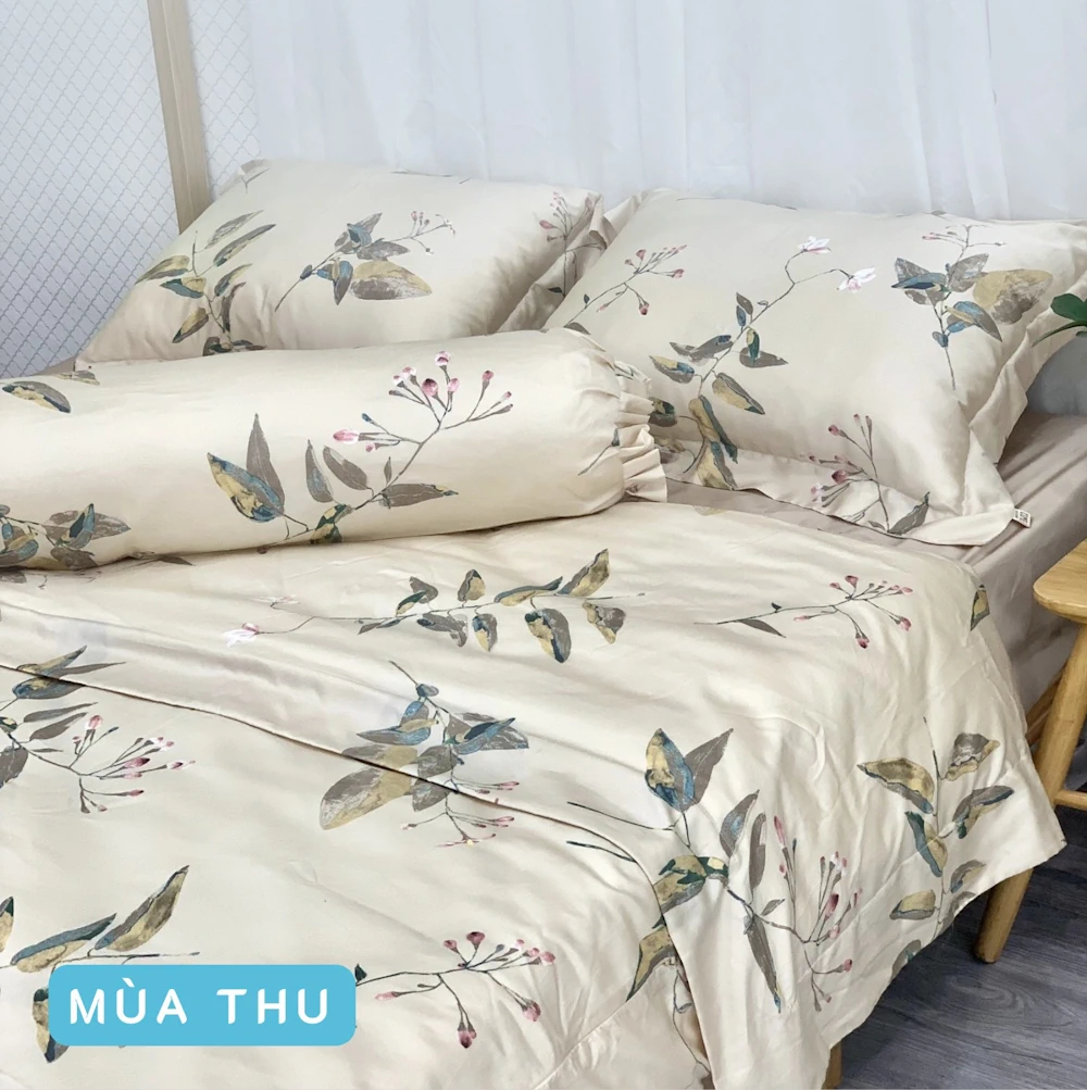 Combo Vỏ Mền Và Vỏ Gối Tencel 60s Mẫu Mùa Thu - Tân Phát - 1Mall.vn
