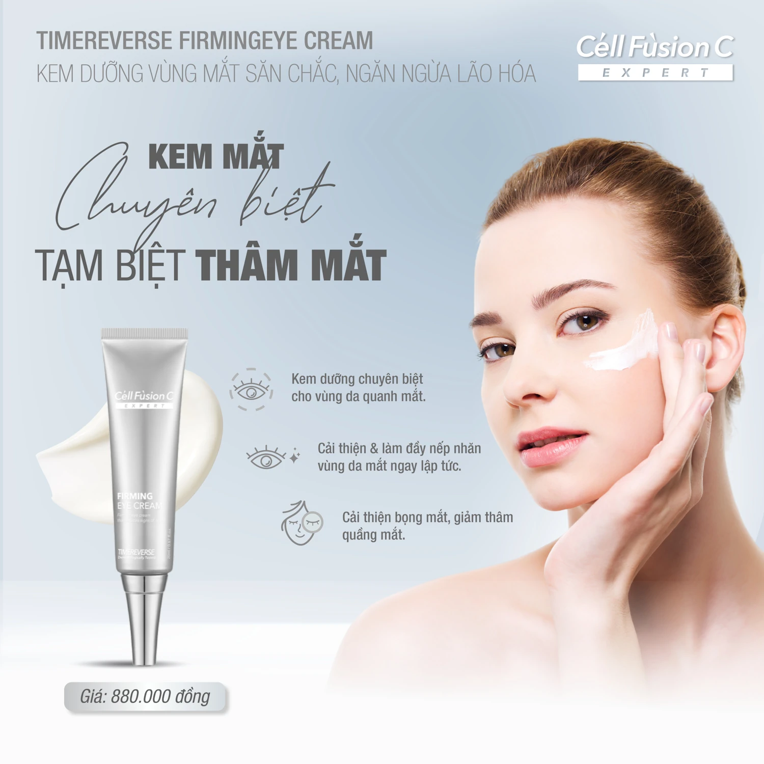 Công Dụng Kem Dưỡng Vùng Mắt Time Reverse Firming Eye Cream Cell Fusion C Expert - 1Mall.vn