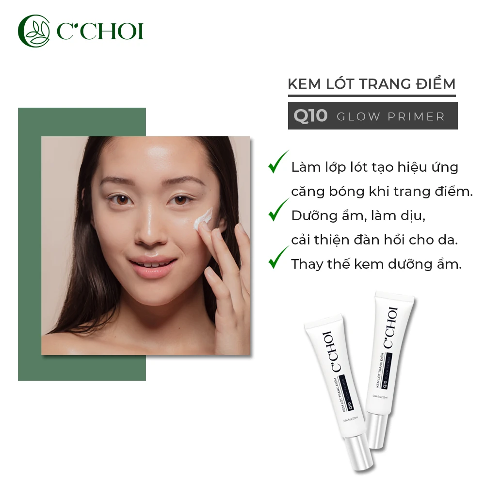 Công Dụng Kem Lót Trang điểm C'choi - Q10 Glow Primer - Punar - 1Mall.vn