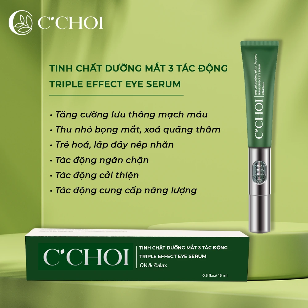 Công Dụng Tinh Chất Dưỡng Mắt 3 Tác động C’choi - Triple Effect Eye Serum - Punar - 1Mall.vn