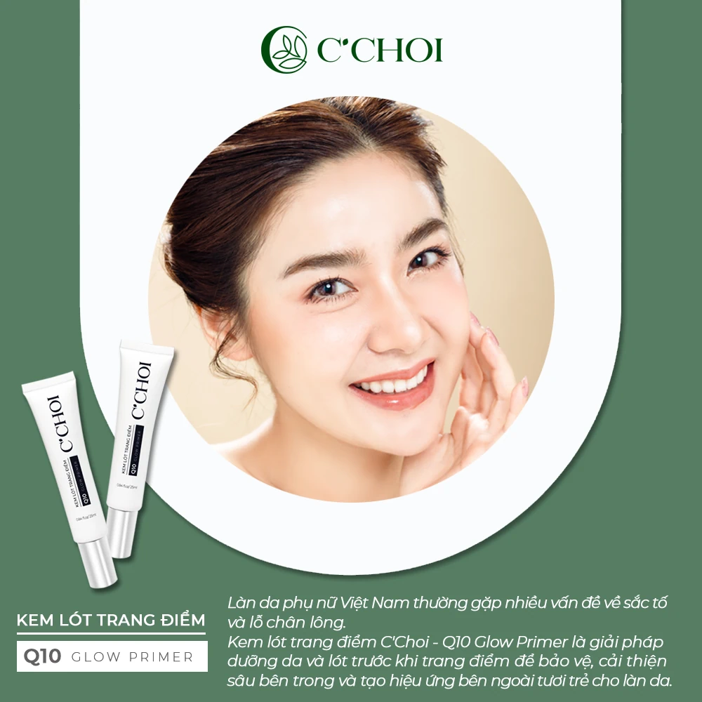 Kem Lót Trang điểm C'choi Làm đẹp Và Dưỡng Da - Q10 Glow Primer - Punar - 1Mall.vn