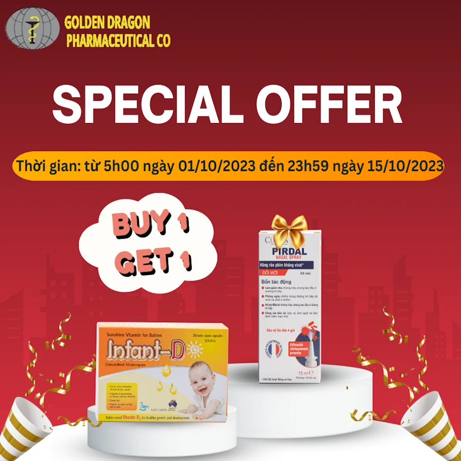 Khuyến Mãi Infant D - Bổ Sung Vitamin D Cho Trẻ Em - Rồng Vàng - 1Mall.vn