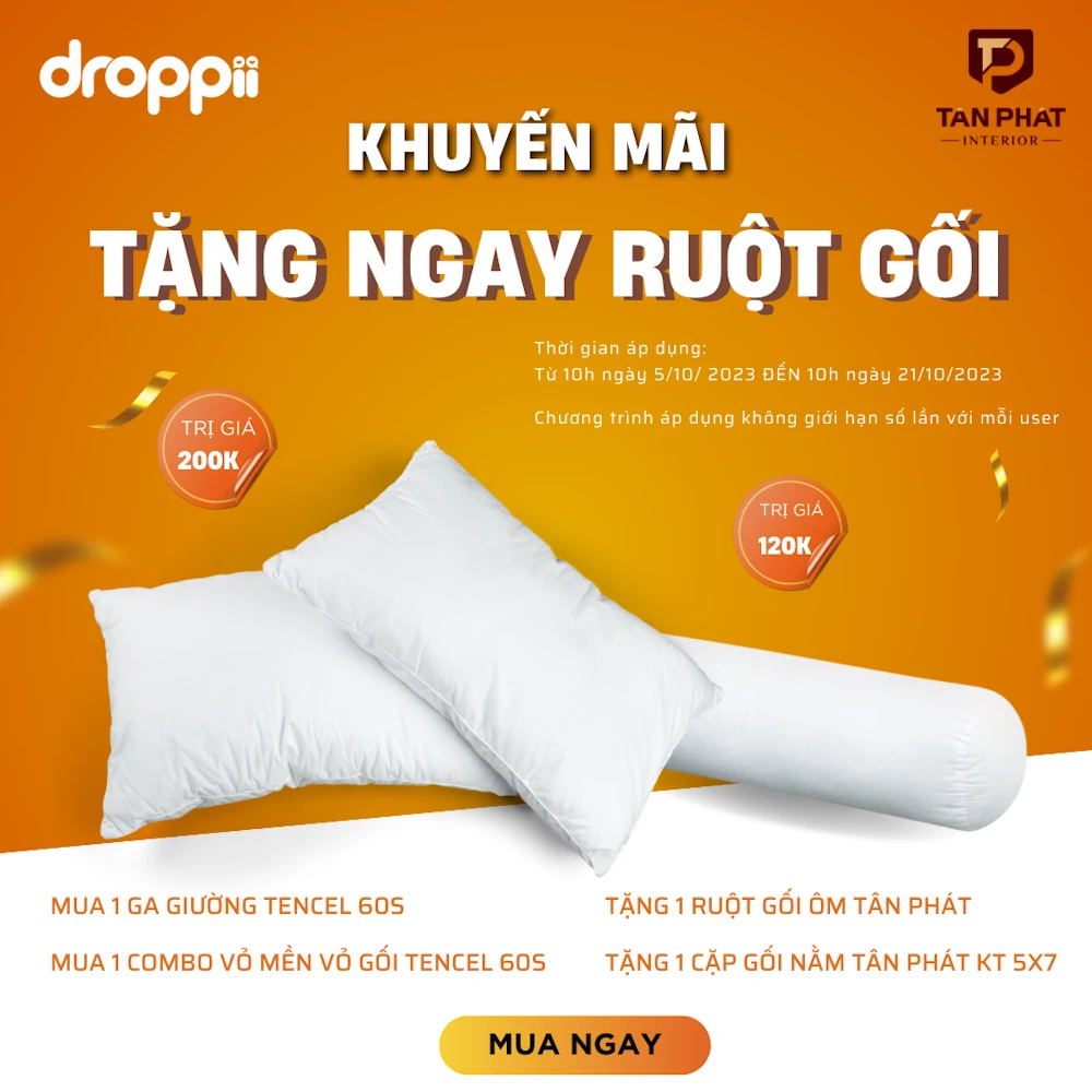 Khuyến Mãi Ga Trải Giường Drap Tencel 60s Tặng Ruột Gối - 1Mall.vn