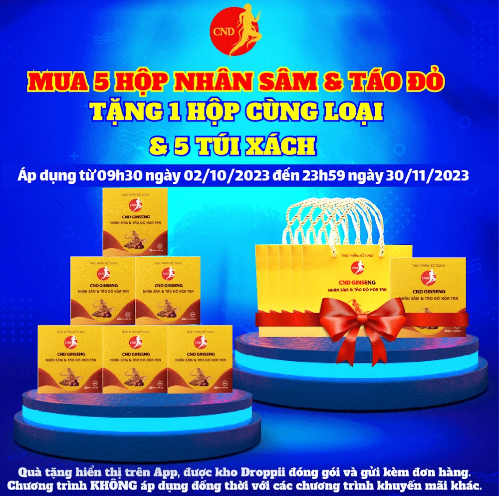 Khuyến Mãi Nhân Sâm Táo đỏ Hòa Tan - Sâm Cnd - 1Mall.vn