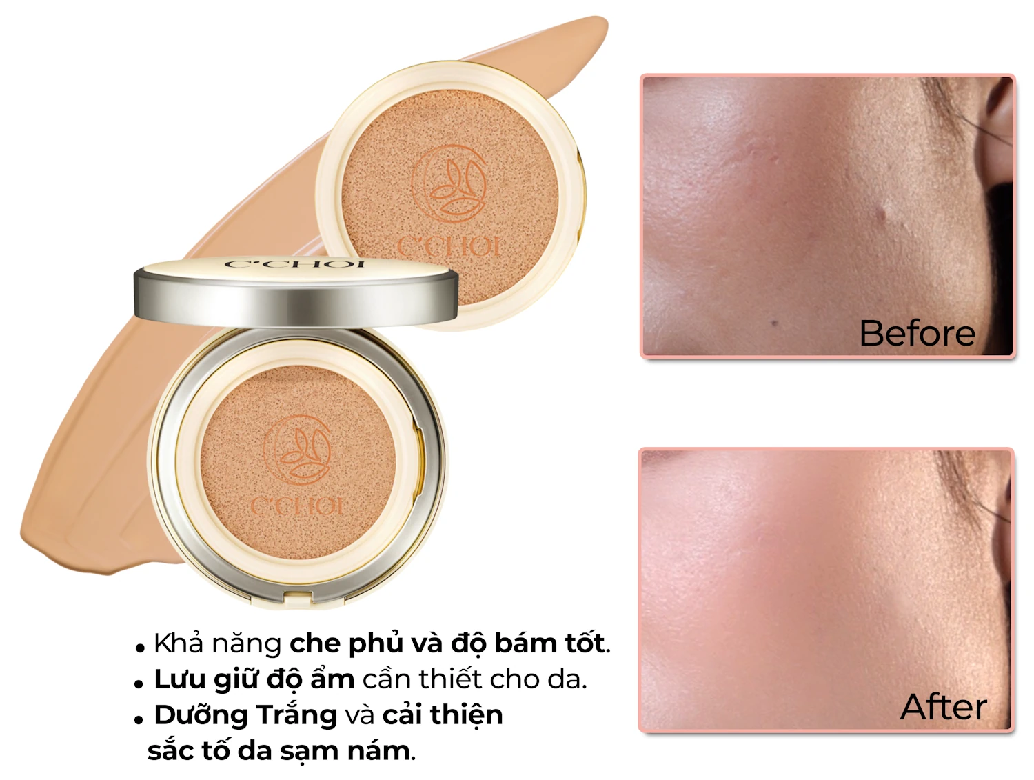 Phấn Nước C'choi Herbal Dd Cushion độ Che Phủ Tốt - Punar - 1Mall.vn
