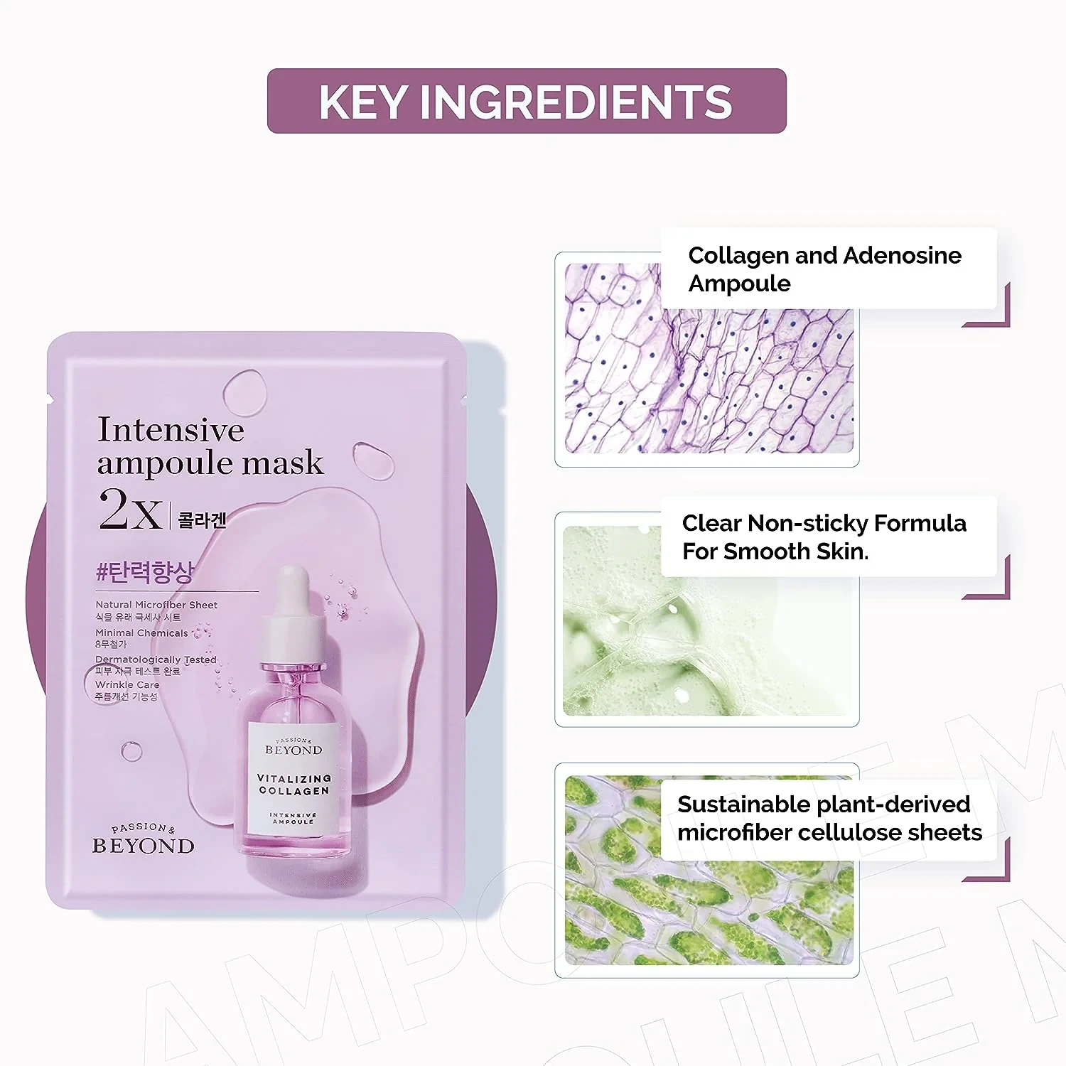 Thành Phần Chính Mặt Nạ Săn Chắc Da Beyond Intensive Ampoule Mask 2x Vitalizing Collagen (màu Tím) - Lg Vina - 1Mall.vn